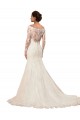 Lace Chapel Train Bateau Neck Mermaid Sexy Wedding Dress Plymouth