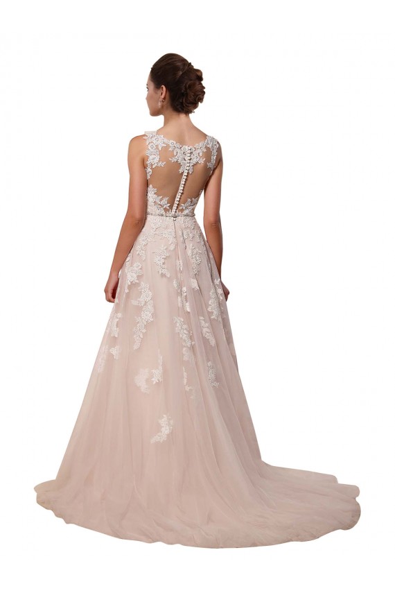 Tulle & Lace Chapel Train Sweetheart A-Line Wedding Dress Plymouth