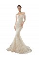 Tulle & Lace Chapel Train Off the Shoulder Mermaid Wedding Dress Plymouth