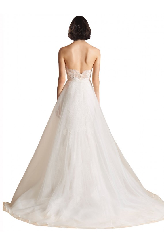 Tulle Low Back Sweep Train Sweetheart A-Line Bridal Wedding Dress Plymouth