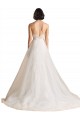 Tulle Low Back Sweep Train Sweetheart A-Line Bridal Wedding Dress Plymouth