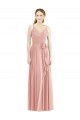 Soft Chiffon Long Spaghetti Straps A-Line Formal Dress / Bridesmaid Dress Plymouth