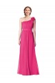 Soft Chiffon Long One Shoulder Azalea A-Line Bridesmaid Gown Plymouth