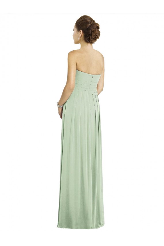 Soft Chiffon Long Sweetheart Sage A-Line Bridesmaid Dress Plymouth