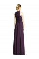 Soft Chiffon Long V-Neck Grape A-Line Bridesmaid Dress Plymouth
