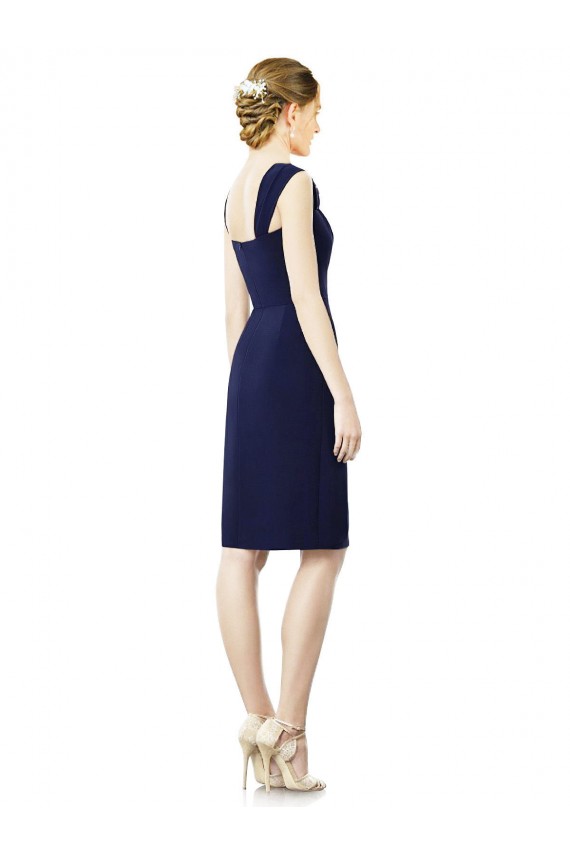 Soft Chiffon Knee Length Sweetheart Sheath Bridesmaid Dress Plymouth