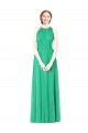 Soft Chiffon Long Halter Neck Emerald Green A-Line Bridesmaid Dress Plymouth