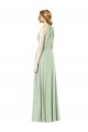 Soft Chiffon Long Halter Neck Emerald Green A-Line Bridesmaid Dress Plymouth