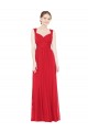 Chiffon Long Sweetheart Red A-Line Bridesmaid Dress / Evening Dress Plymouth