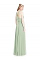 Chiffon Long Halter Neck Sage A-Line Bridesmaid Dress / Evening Dress Plymouth