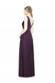 Chiffon Long V-Neck Grape A-Line Bridesmaid Dress / Evening Dress Plymouth