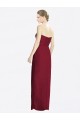 Soft Chiffon Long Sweetheart Burgundy Sheath Bridesmaid Dress Plymouth