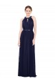 Soft Chiffon Long High Neck A-Line Bridesmaid Dress / Formal Dress Plymouth