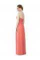 Soft Chiffon Long Sweetheart Coral A-Line Bridesmaid Dress Plymouth