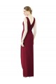 Chiffon V-Back Long V-Neck Sheath Bridesmaid Dress / Evening Dress Plymouth