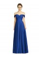 Soft Chiffon Long Off the Shoulder Royal Blue A-Line Semi Formal Evening Dress / Bridesmaid Dress Plymouth