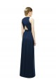 Soft Chiffon Long Halter Neck Salmon A-Line Bridesmaid Dress Plymouth