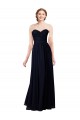 Soft Chiffon Long Sweetheart Dark Navy A-Line Formal Dress / Bridesmaid Dress Plymouth