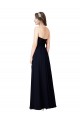 Soft Chiffon Long Sweetheart Dark Navy A-Line Formal Dress / Bridesmaid Dress Plymouth