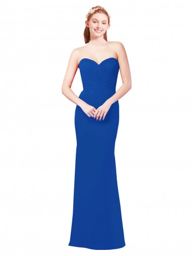 Chiffon Long Sweetheart A-Line Bridesmaid Dress / Evening Gowns Plymouth