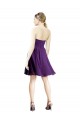 Soft Chiffon Knee Length Sweetheart Purple A-Line Bridesmaid Dress Plymouth