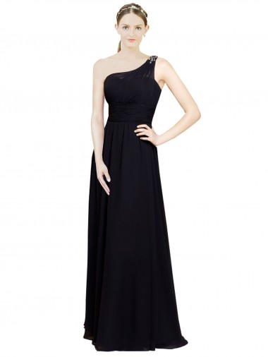 Chiffon Long One Shoulder A-Line Bridesmaid Dresses Plymouth