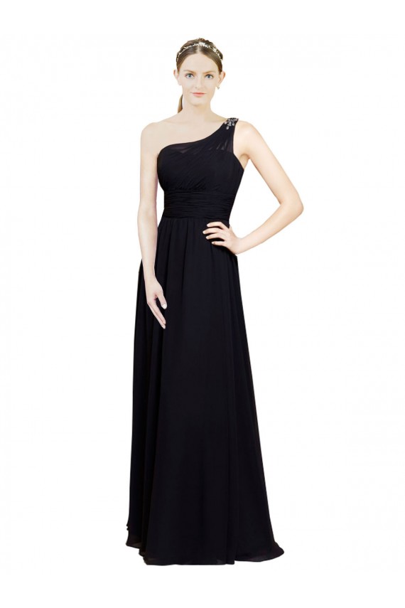 Chiffon Long One Shoulder A-Line Bridesmaid Dresses Plymouth