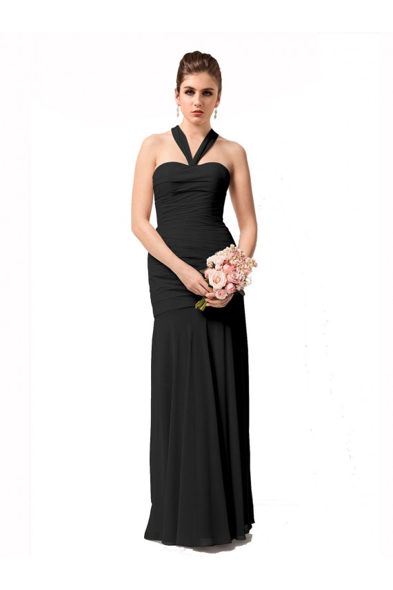 Chiffon Long Halter Neck Mermaid Bridesmaid Dress / Evening Dress Plymouth