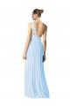 Soft Chiffon Long One Shoulder Light Sky Blue A-Line Bridesmaid Dress Plymouth