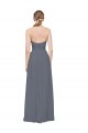 Soft Chiffon Long Sweetheart Slate Grey A-Line Bridesmaid Dress Plymouth