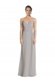 Soft Chiffon Long Spaghetti Straps Sheath Bridesmaid Dress Plymouth