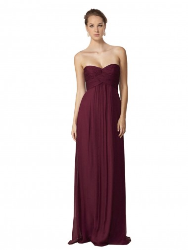Soft Chiffon Long Sweetheart A-Line Bridesmaid Dress / Formal Dress Plymouth