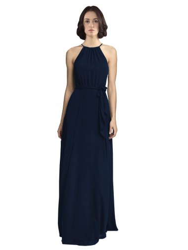 Chiffon Long Halter Neck A-Line Evening Gowns / Bridesmaid Dresses Plymouth