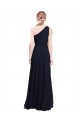 Chiffon Long One Shoulder Dark Navy A-Line Bridesmaid Dress / Evening Dress Plymouth