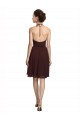 Soft Chiffon Knee Length Spaghetti Straps A-Line Bridesmaid Dress Plymouth