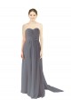 Luxe Chiffon Open Back Long Sweetheart A-Line Bridesmaid Dress / Evening Dress Plymouth
