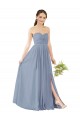 Soft Chiffon Open Back Long Sweetheart A-Line Evening Gowns / Bridesmaid Dress Plymouth