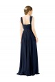 Soft Chiffon Open Back Long Square Neck A-Line Bridesmaid Dress Plymouth