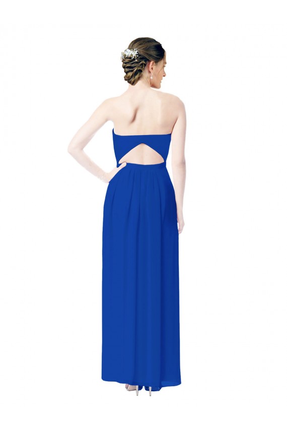 Soft Chiffon Open Back Long Sweetheart Sheath Bridesmaid Dress Plymouth