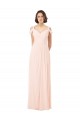 Chiffon Keyhole Back Long Off the Shoulder A-Line Bridesmaid Dress / Evening Dress Plymouth