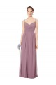 Soft Chiffon Open Back Long Spaghetti Straps A-Line Bridesmaid Gowns Plymouth