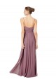 Soft Chiffon Open Back Long Spaghetti Straps A-Line Bridesmaid Gowns Plymouth
