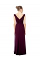 Soft Chiffon Open Back Long Off the Shoulder A-Line Bridesmaid Dresses Plymouth