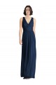 Chiffon Long Floor Length V-Neck A-Line Bridesmaid Dress Plymouth