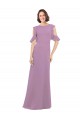 Soft Chiffon Criss Cross Back Long High Neck A-Line Bridesmaid Dresses Plymouth
