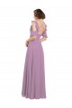 Soft Chiffon Criss Cross Back Long High Neck A-Line Bridesmaid Dresses Plymouth