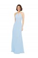 Soft Chiffon Long Halter Neck A-Line Wedding Party Dress Plymouth