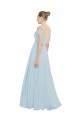 Soft Chiffon Long Off the Shoulder Sea Glass A-Line Evening Dress / Bridesmaid Dress Plymouth
