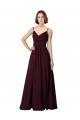 Soft Chiffon Long V-Neck A-Line Bridesmaid Gown Plymouth