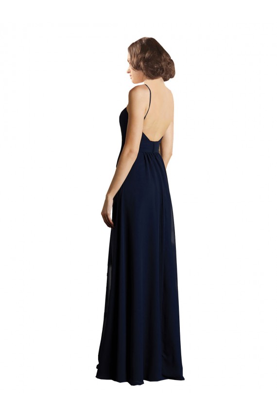Chiffon Long V-Neck A-Line Bridesmaid Dress & Gowns Plymouth